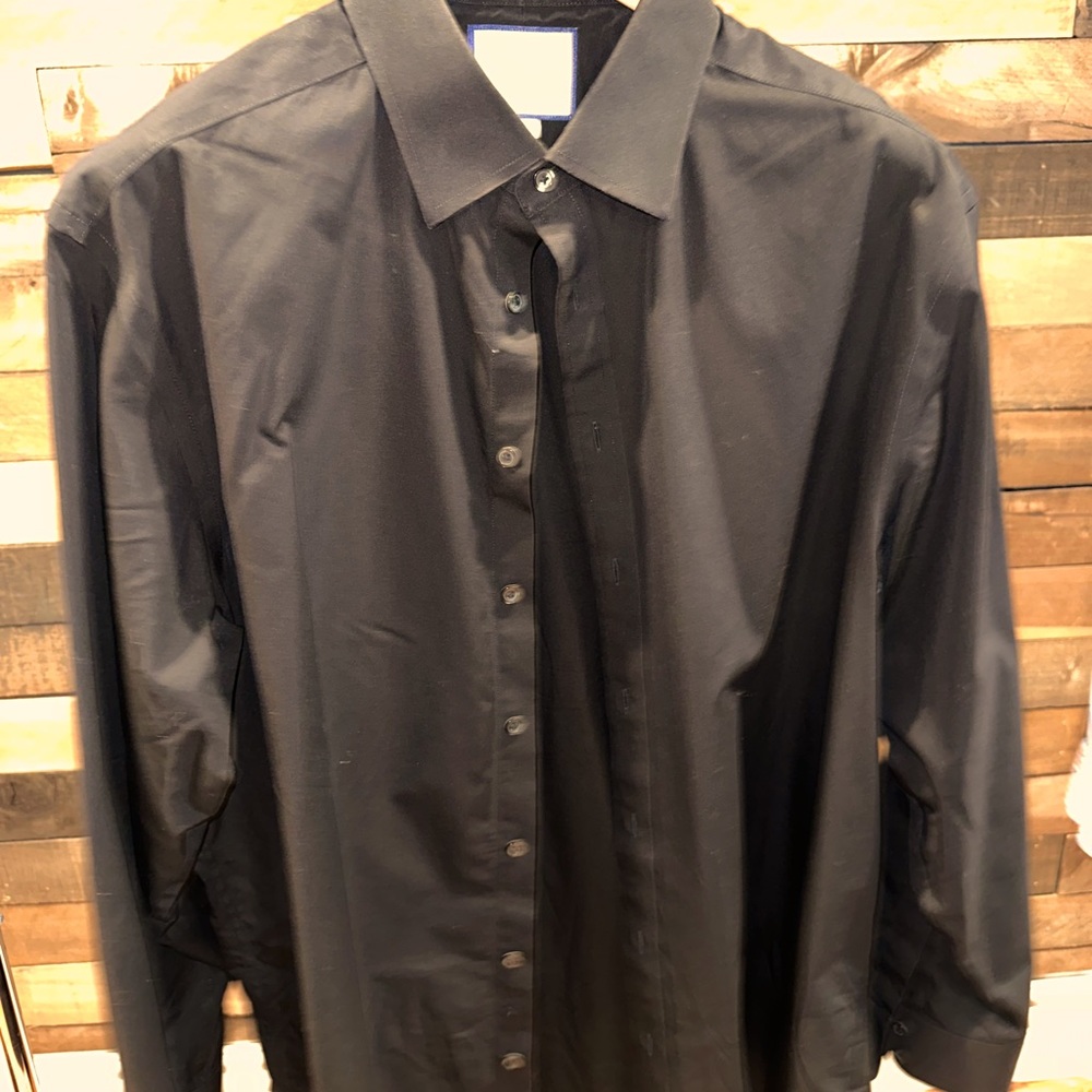 Charles Tyrwhitt 17.5 34/35 Men’s Black Dress Shirt